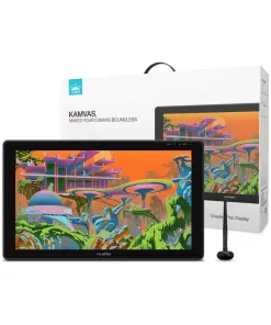 HUION KAMVAS 22 Plus Graphic Drawing Pen Display Tablet with Screen | Full-Laminated with MacOS, Windows, Android, Laptop & PC Supported | Battery-Free Stylus 8192 Pen Pressure Tilt Adjustable Stand (21.5inch) - Black