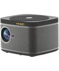 HINISO Mini Projector for Home 4K Support - Wireless | 9K Lumens, 5G WiFi, Bluetooth, & Native 1080p | Android 9.0 Portable Projector with Fully Sealed Technology - Built-in Speakers & Cooling System