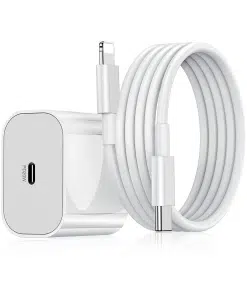 20W PD Charger 20W PD Fast Type C Wall Charger With Charging Cable Compatible With iPhone14/14 Plus Pro Max/13 Pro Max/13 Mini/11/12 Max/Xs Max/XR/X/8Plus,iPad (Adapter + Cable)