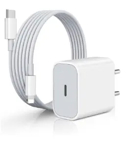NODA 20W Charger Compatible With iPhone 14/13/12/11 All Models, 20 Watt PD Fast Charger with Cable(White)