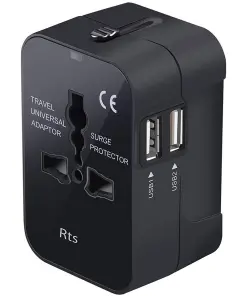 USB Universal Travel Adapter, International All in One Worldwide Travel Adapter and Wall Charger with USB Ports with Multi Type Power Outlet