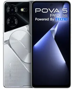 Pova 5 Pro 5G (Silver Fantasy, 8GB RAM,256GB Storage) Segment 1st 68W Ultra Fast Charging