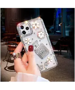 Perfume Bottle Case iPhone 13 Pro Max Bumper Clear Protective Case Cover