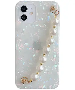 Elegant iPhone 11 6.1" Case With Pearls Comfortable, iPhone 11 White Pearl Holder
