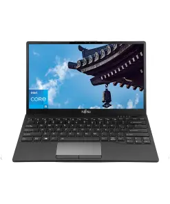 Fujitsu UH-X 12th Gen Intel Evo Core i5 13.3 inch(33cm) FHD 400Nits Thin & Light Laptop (16GB/512GB SSD)/Windows11/Office/Iris Xe Graphics/Backlit/Fingerprint Reader/Black/878gm - 4ZR1J37875 w/Sleeve)