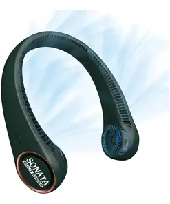 SONATA Gold Portable Bladeless Rechargeable Neck Fan Better Then Table Or Hand Fans USB Charging Battery Fan Smart Mini Hand Free 3 High Speed Fan