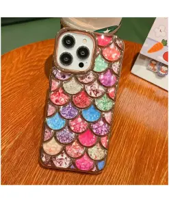 KERZZIL Luxury 3D Mermaid Compatible With iPhone 13 Pro Max Case (Gold)