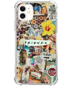 Aesthetic Summer Friends Case For iPhone 12, Cool TPU Bumper Phone Case Cover