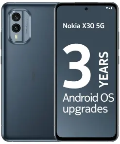 Nokia X30 5G, 6.43” FHD+ AMOLED Pure Display, 90Hz Refresh Rate, 3 Years Android OS and Monthly Security Updates, 50MP Pure View OIS Camera | Blue, 8+256GB