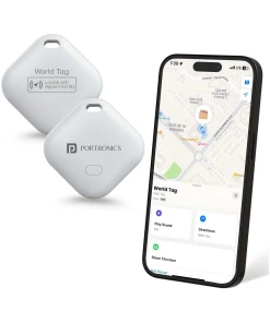 Portronics Worldtag Item Finder with Upto 1 Year Battery Life, Bluetooth Tracker,MFi Certified, Item Locater for Keys, Wallets, Luggage, Pets, Gadgets