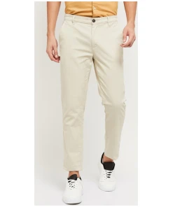 Men Solid Slim Fit Chinos Perfect for Casual and Semi Formal Outfits