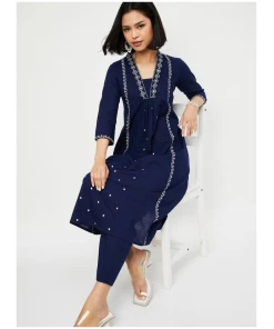 Beautiful Embroidered A Line Kurta Set for Women with Refined Detailing