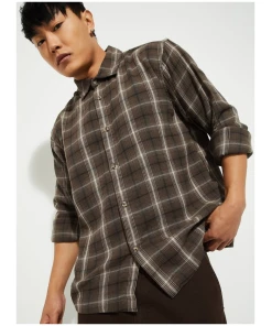 Classic Check Pattern Regular Fit Shirt for Men