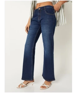 Vintage Style Women’s Washed Flare Jeans