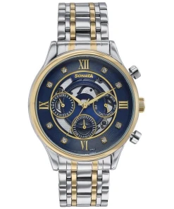 Blue Dial Stainless Steel Strap Watch For Men