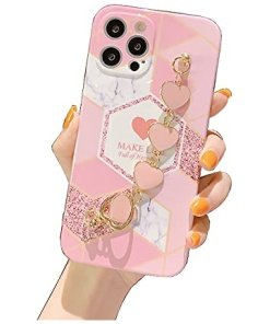 Pretty iPhone 11 Case With Hearts Back Holder, Silicone, Flexible