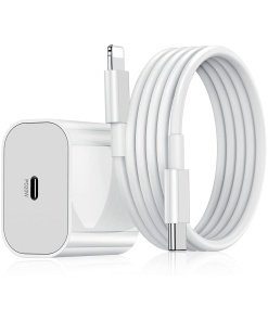 20W PD Charger 20W PD Fast Type C Wall Charger With Charging Cable Compatible With iPhone14/14 Plus Pro Max/13 Pro Max/13 Mini/11/12 Max/Xs Max/XR/X/8Plus,iPad (Adapter + Cable)