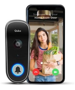 Qubo Smart WiFi Video Doorbell from Hero Group Instant Phone Visitor Video Call Intruder Alarm System 1080P FHD Camera