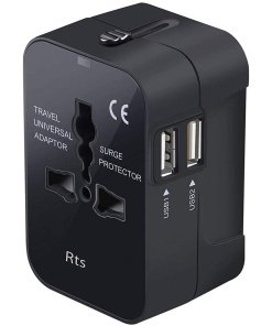 USB Universal Travel Adapter, International All in One Worldwide Travel Adapter and Wall Charger with USB Ports with Multi Type Power Outlet