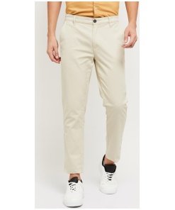Men Solid Slim Fit Chinos Perfect for Casual and Semi Formal Outfits
