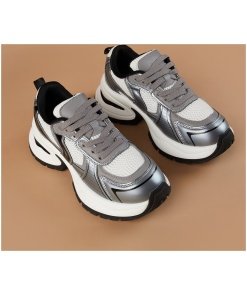 Multi Tone Colourblock High Top Sneakers for Trendy Street Looks