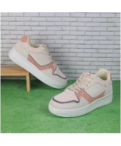 Statement Pink Casual Sneakers for Women with Modern Design and Comfortable Fit