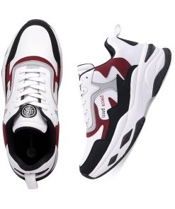 Trendy Men’s Lace Up Running Sneakers with Modern Design and Flexible Grip Support