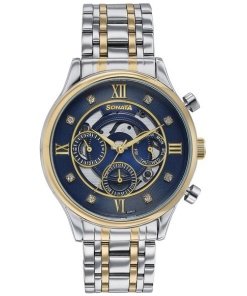 Blue Dial Stainless Steel Strap Watch For Men