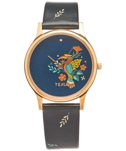 Tropical Birdie Black Watch with Playful Design and Modern Appeal