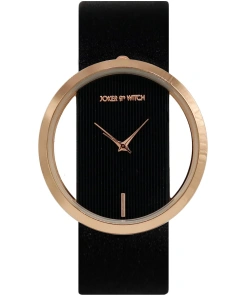 Futuristic Black Rosegold Dial Watch with Sleek and Modern Design