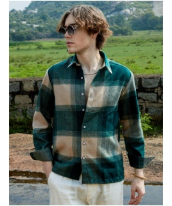 Vignette Relaxed Fit Checkered Shirt for Men
