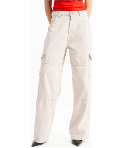 Bisque Women's Wide Cargo Jeans