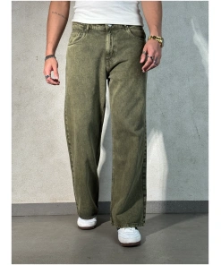 Wide Leg Sage Rust Jeans Offering a Modern and Effortless Look