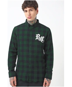Blue & Green Rebel Club Checked Shirt