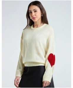 Women's Off White Oversized Sweater